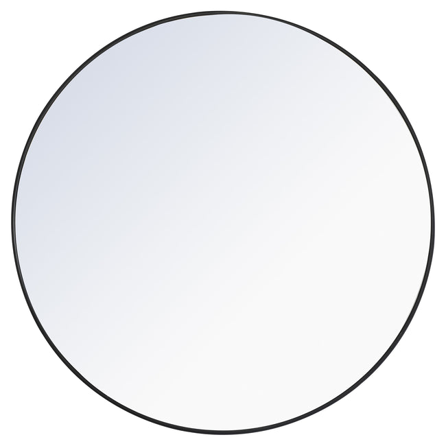 MR4047BK Eternity 48" x 48" Metal Framed Round Mirror in Black