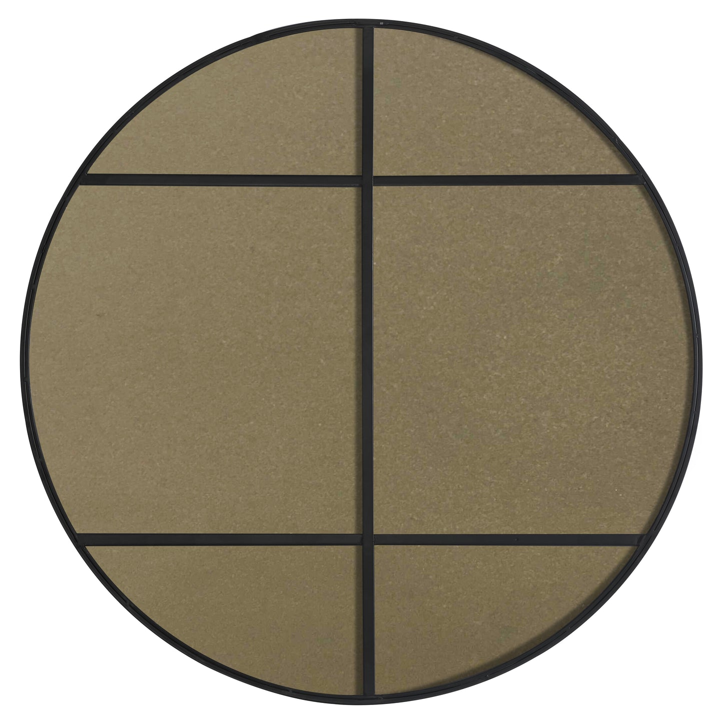 MR4047BK Eternity 48" x 48" Metal Framed Round Mirror in Black