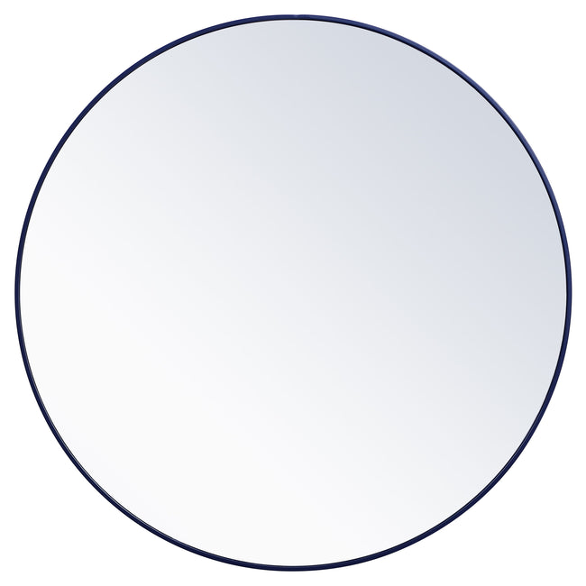MR4047BL Eternity 48" x 48" Metal Framed Round Mirror in Blue