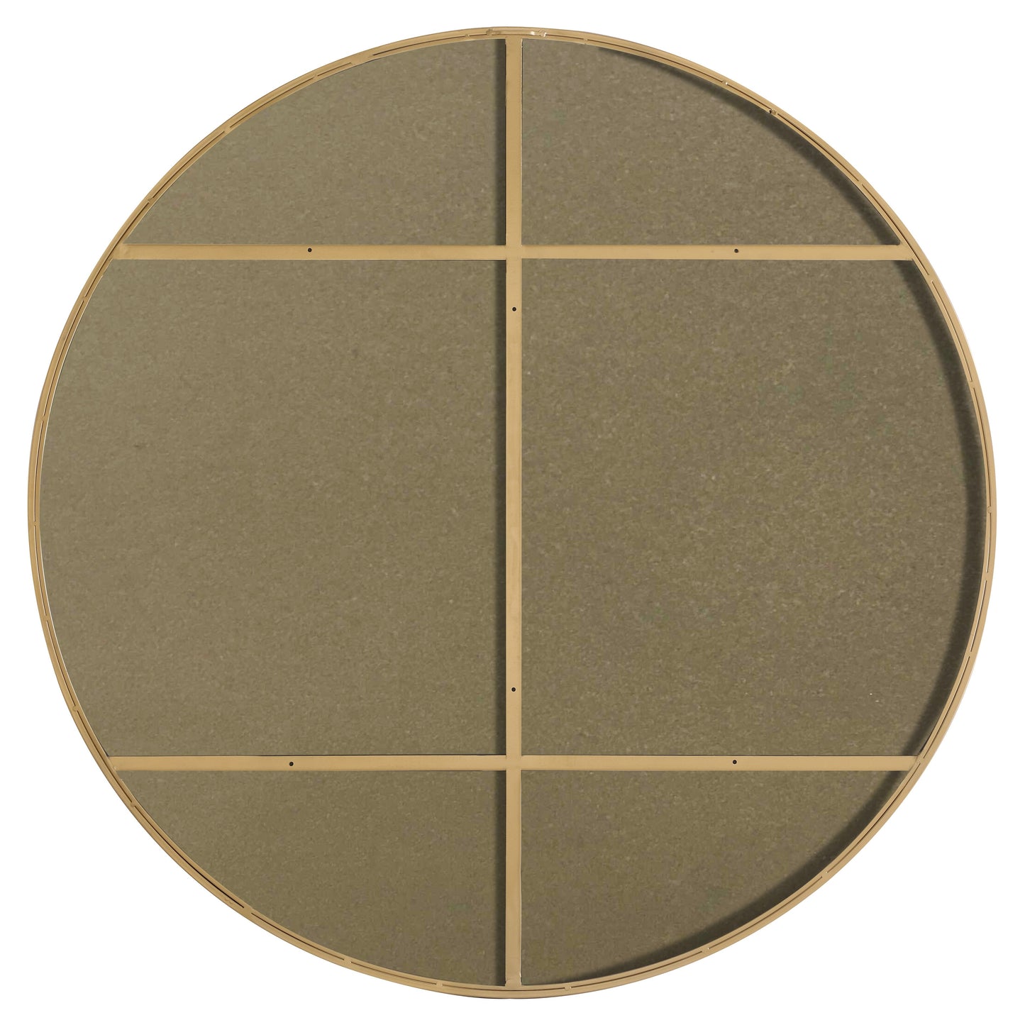 MR4048BR Eternity 48" x 48" Metal Framed Round Mirror in Brass