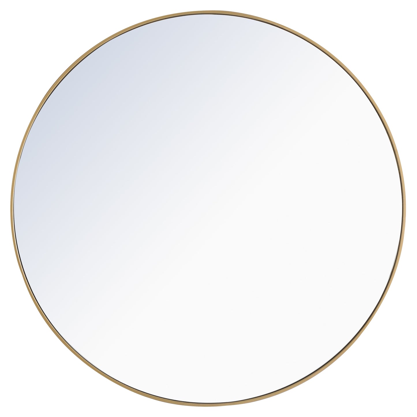 MR4048BR Eternity 48" x 48" Metal Framed Round Mirror in Brass