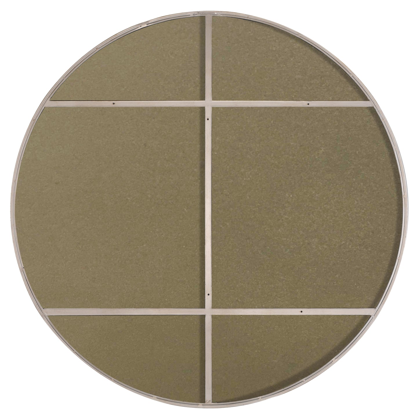 MR4049S Eternity 48" x 48" Metal Framed Round Mirror in Silver