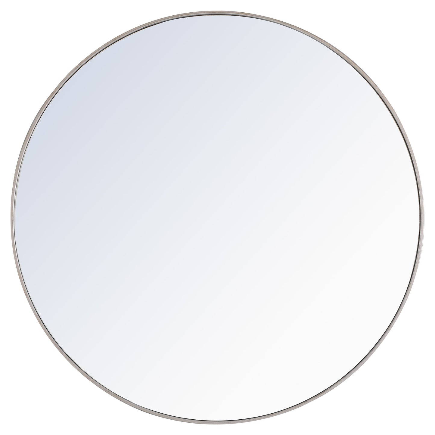 MR4049S Eternity 48" x 48" Metal Framed Round Mirror in Silver