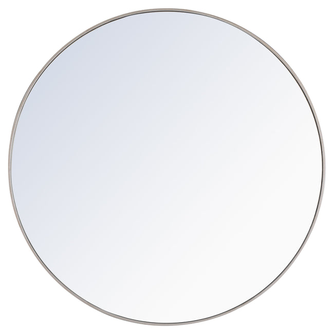 MR4049S Eternity 48" x 48" Metal Framed Round Mirror in Silver