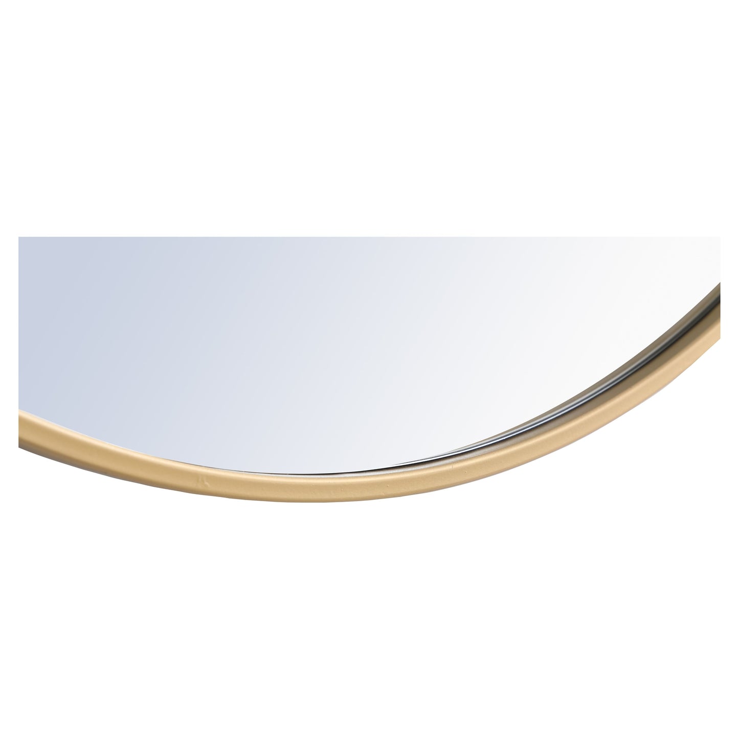 MR4065BR Rowan 42" x 42" Metal Framed Round Mirror with Decorative Hook in Brass