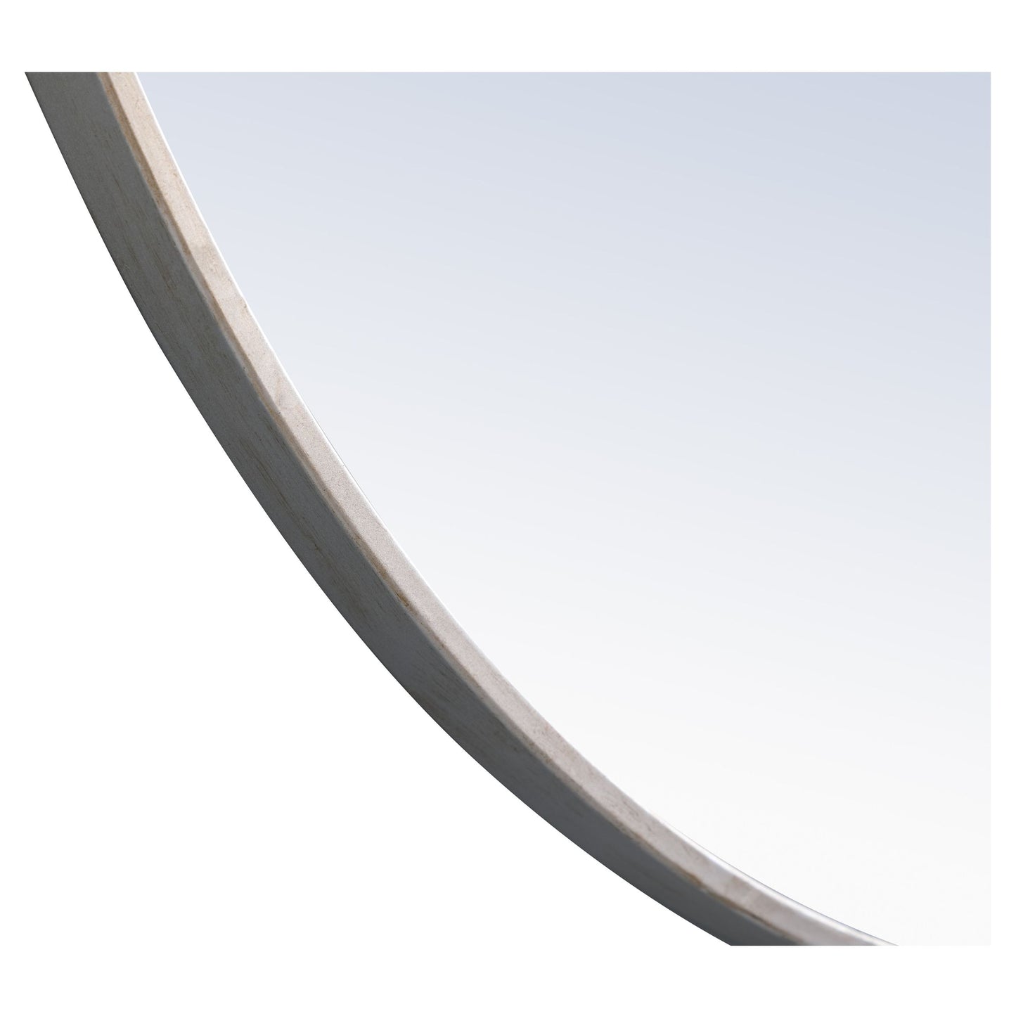 MR4066S Rowan 42" x 42" Metal Framed Round Mirror with Decorative Hook in Silver