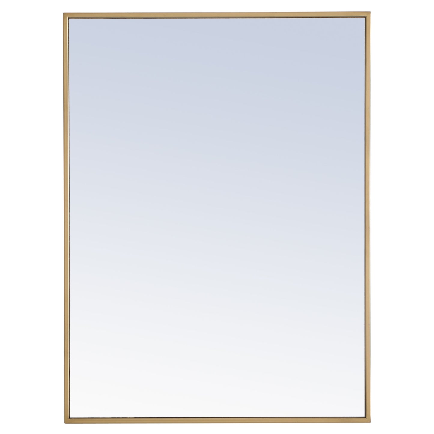 MR4072BR Monet 24" x 32" Metal Framed Rectangular Mirror in Brass