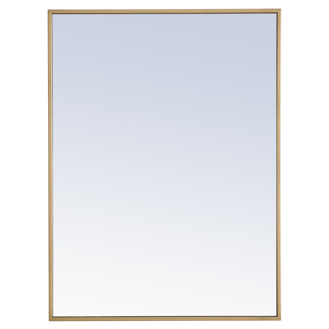 MR4072BR Monet 24" x 32" Metal Framed Rectangular Mirror in Brass