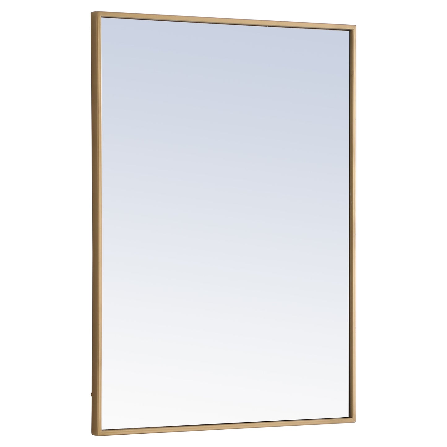 MR4072BR Monet 24" x 32" Metal Framed Rectangular Mirror in Brass
