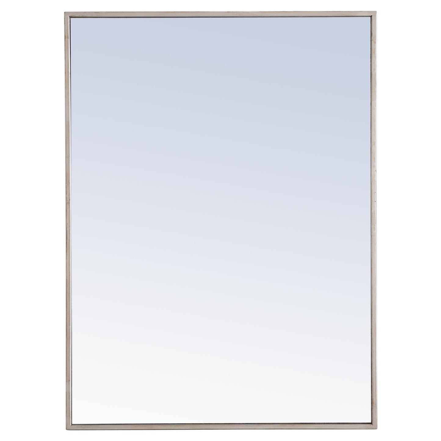 MR4073S Monet 24" x 32" Metal Framed Rectangular Mirror in Silver