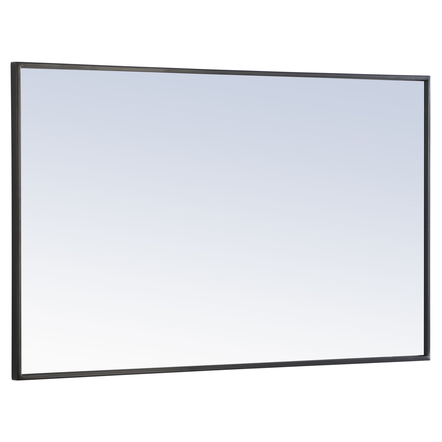 MR4074BK Monet 24" x 40" Metal Framed Rectangular Mirror in Black