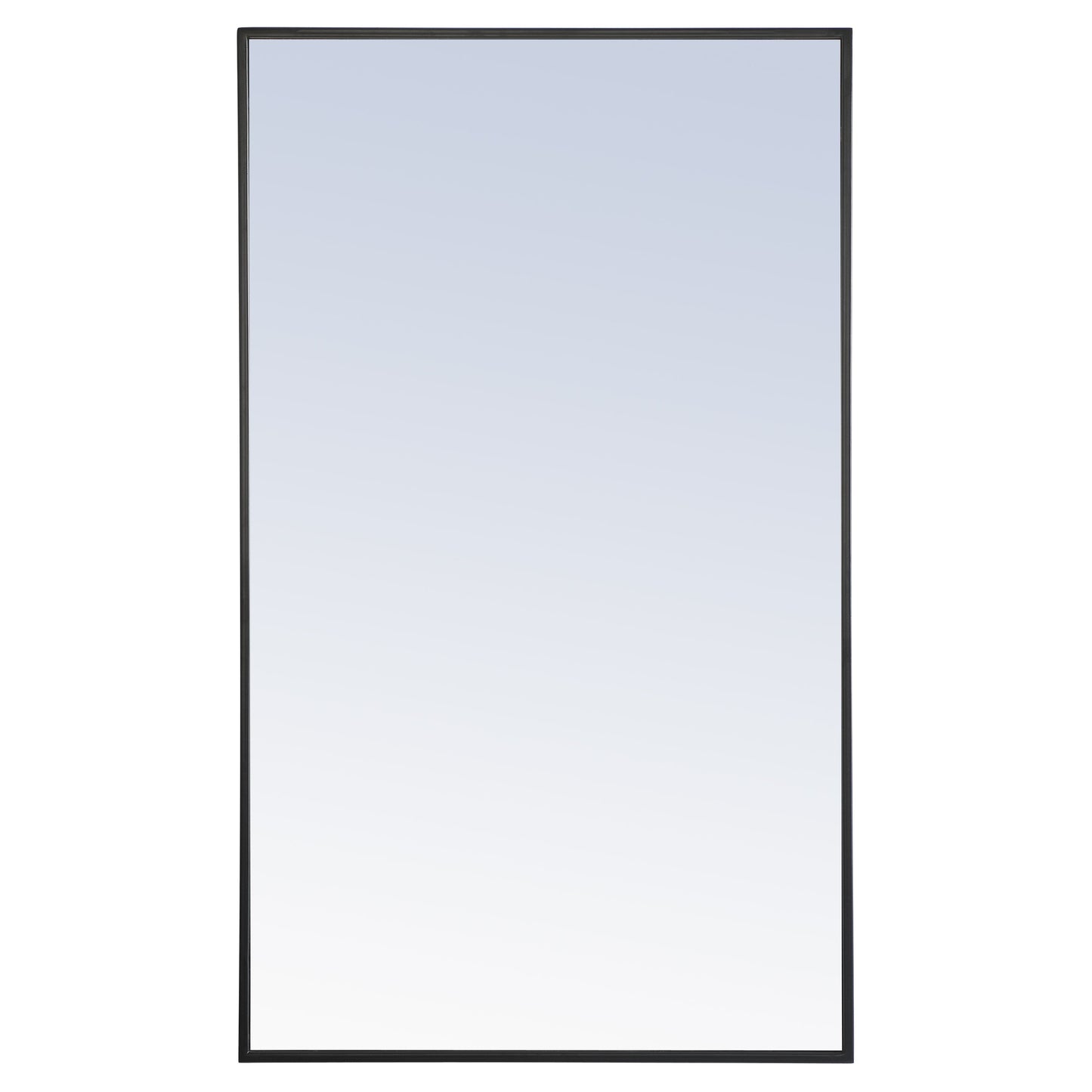 MR4074BK Monet 24" x 40" Metal Framed Rectangular Mirror in Black