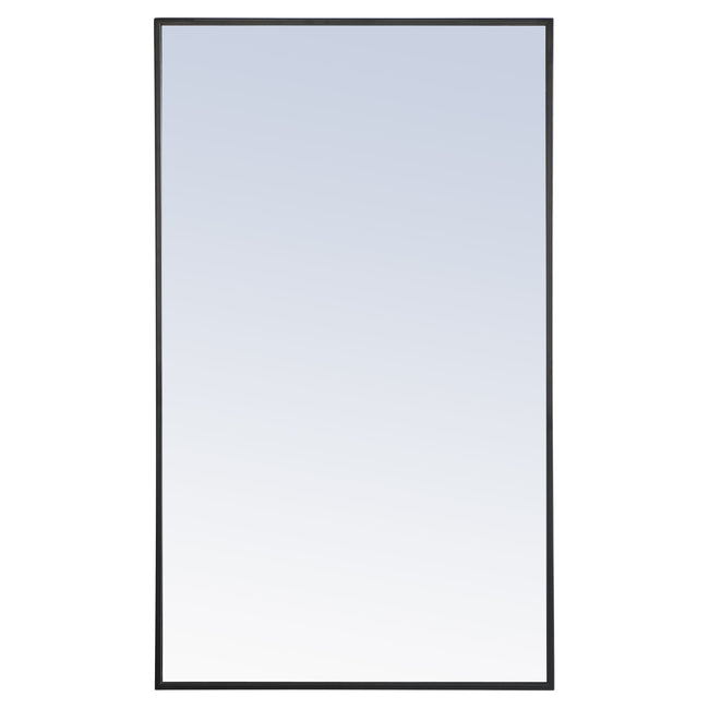 MR4074BK Monet 24" x 40" Metal Framed Rectangular Mirror in Black