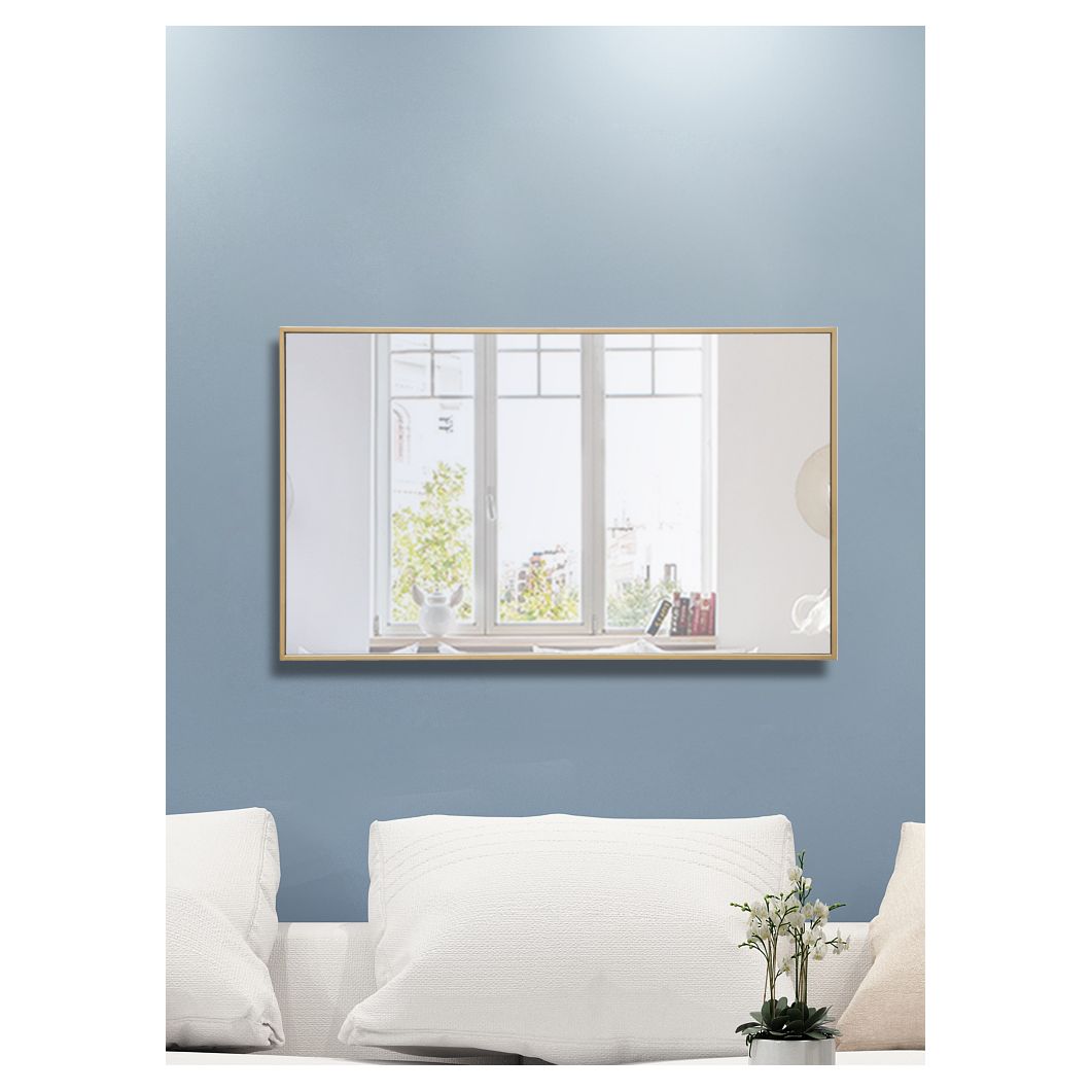 MR4075BR Monet 24" x 40" Metal Framed Rectangular Mirror in Brass