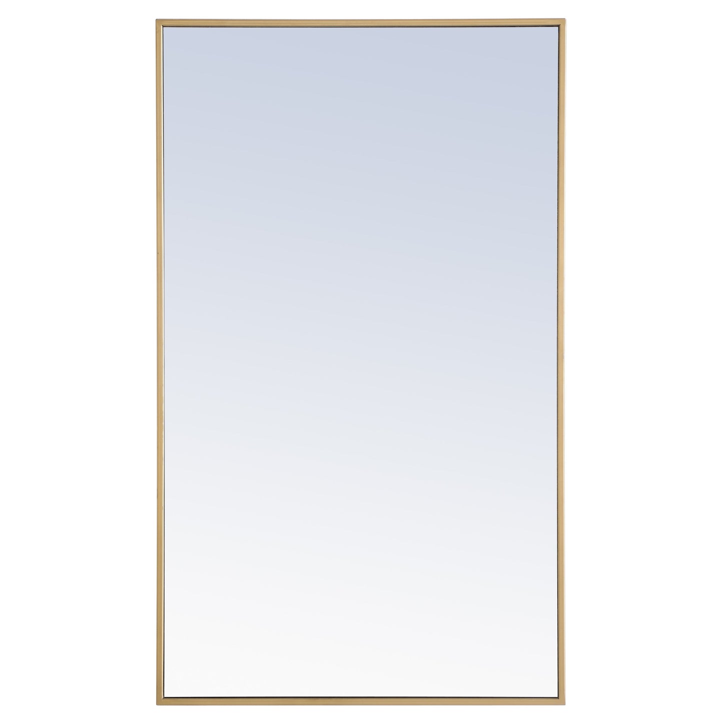MR4075BR Monet 24" x 40" Metal Framed Rectangular Mirror in Brass