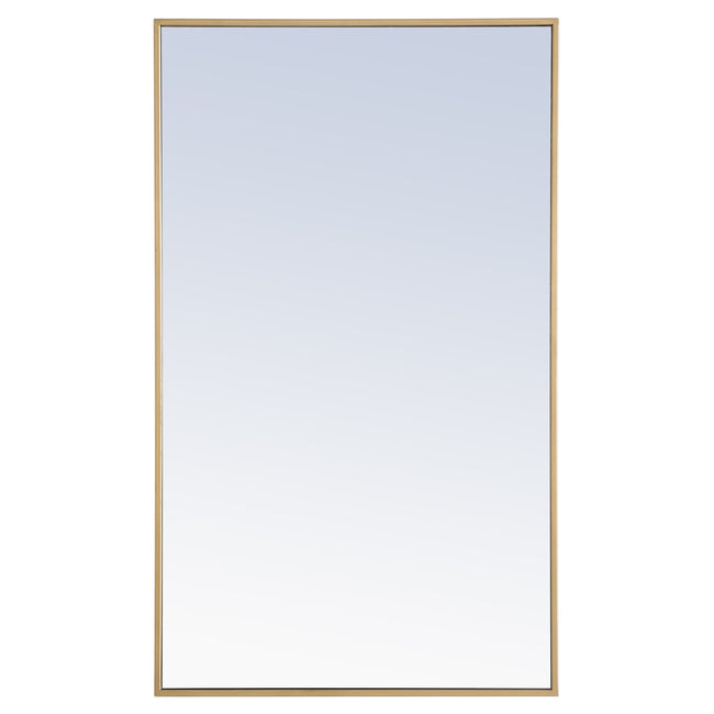 MR4075BR Monet 24" x 40" Metal Framed Rectangular Mirror in Brass