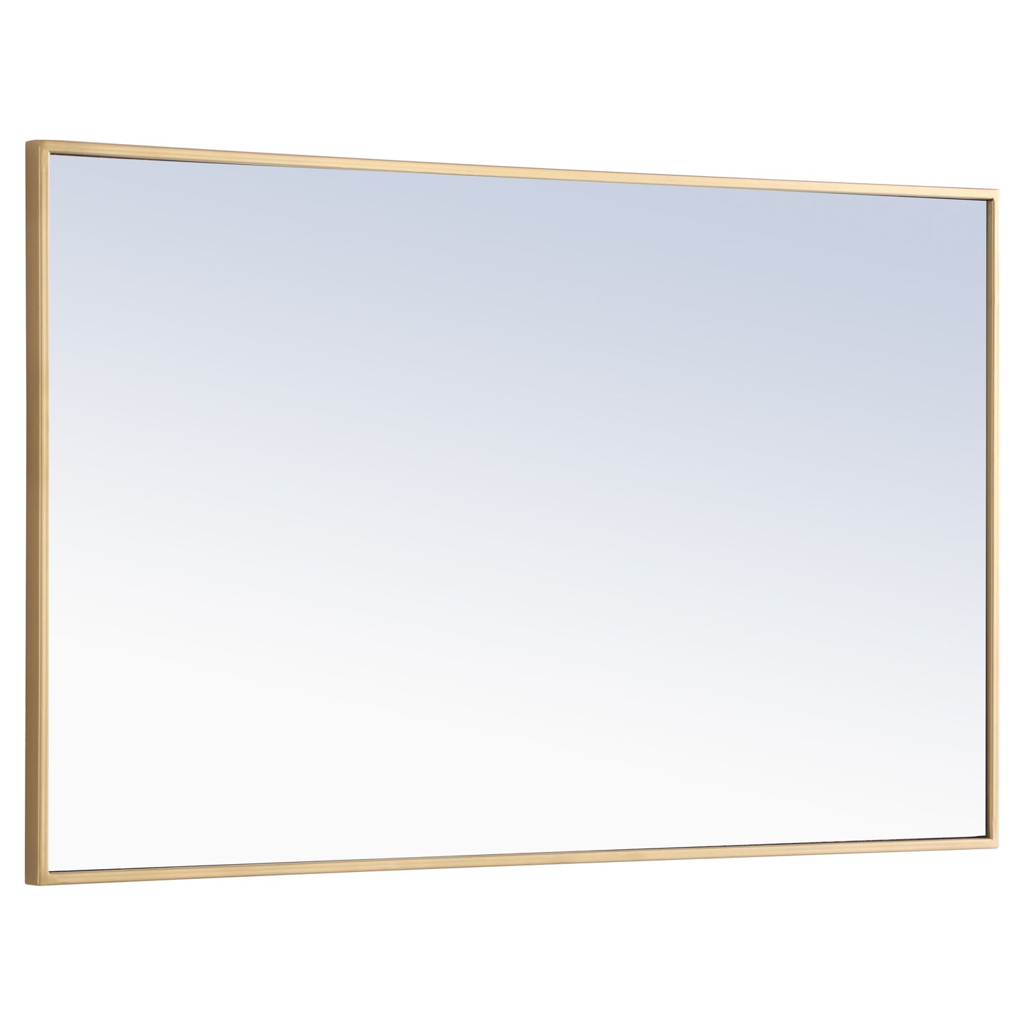 MR4075BR Monet 24" x 40" Metal Framed Rectangular Mirror in Brass