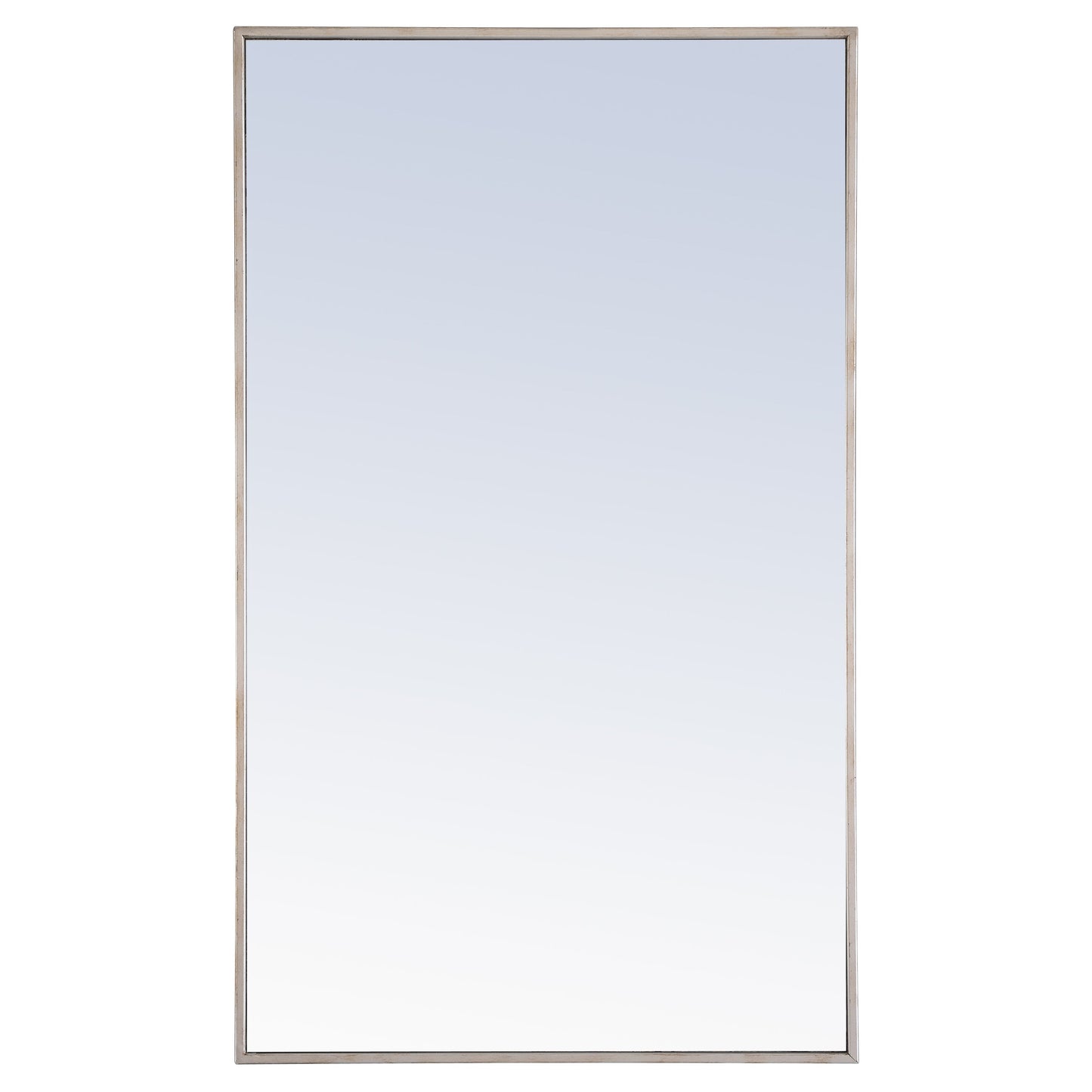 MR4076S Monet 24" x 40" Metal Framed Rectangular Mirror in Silver