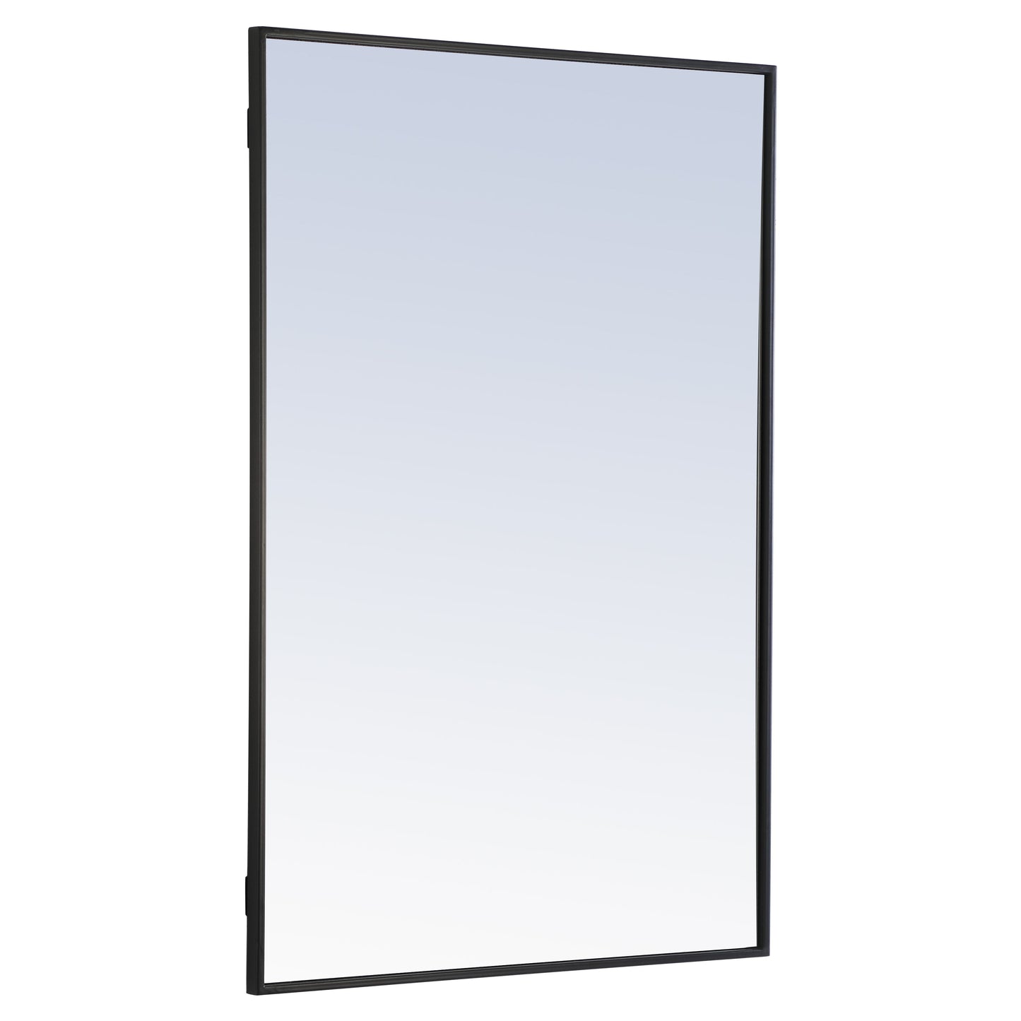 MR4077BK Monet 28" x 42" Metal Framed Rectangular Mirror in Black