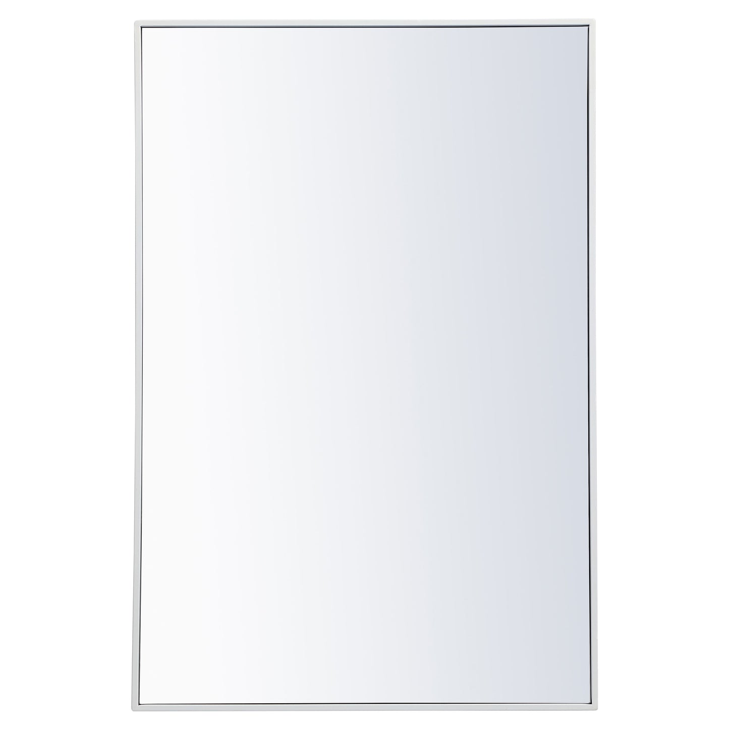 MR4077WH Monet 28" x 42" Metal Framed Rectangular Mirror in White