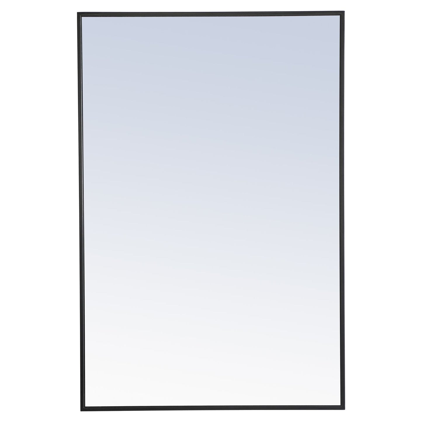 MR4077BK Monet 28" x 42" Metal Framed Rectangular Mirror in Black