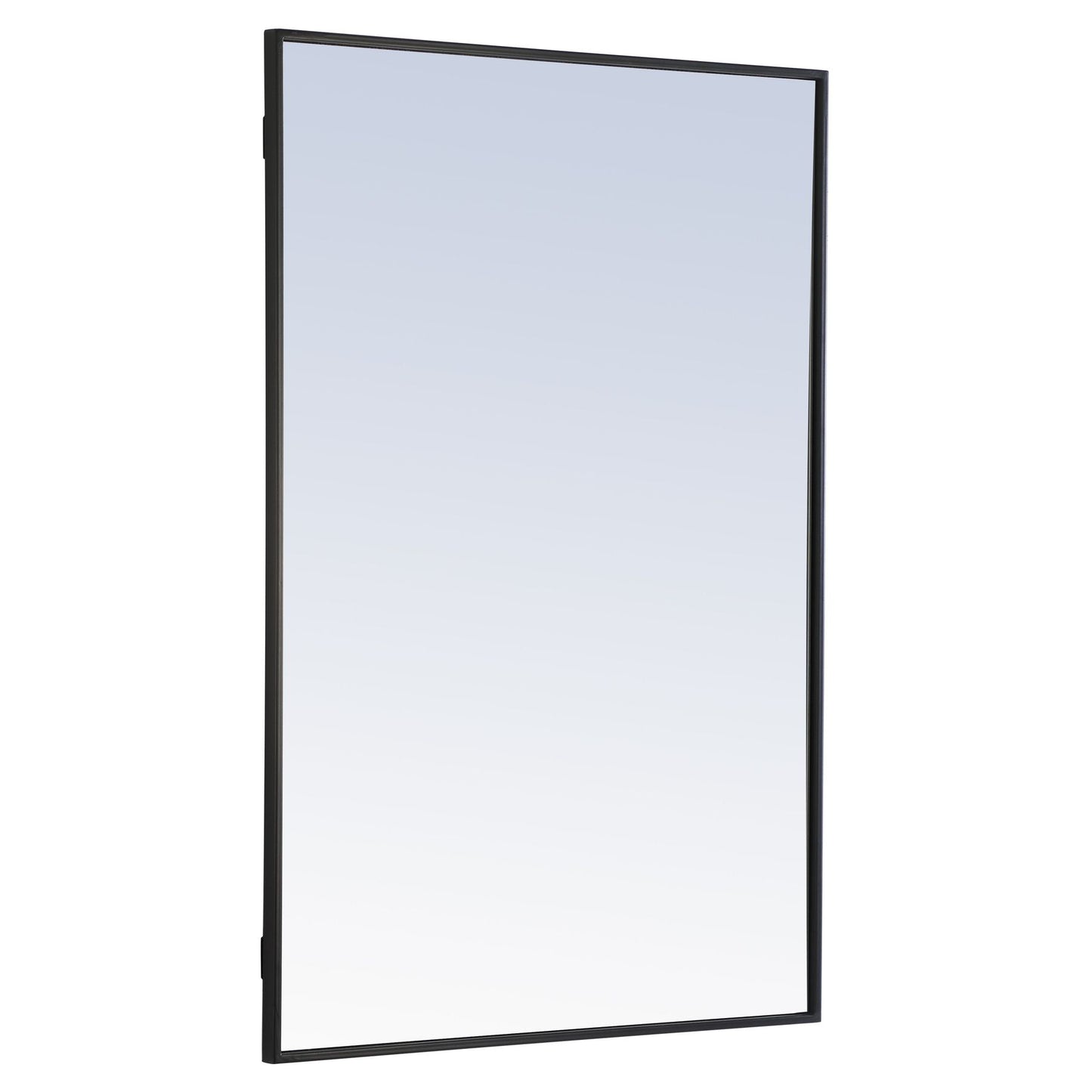 MR4077BK Monet 28" x 42" Metal Framed Rectangular Mirror in Black