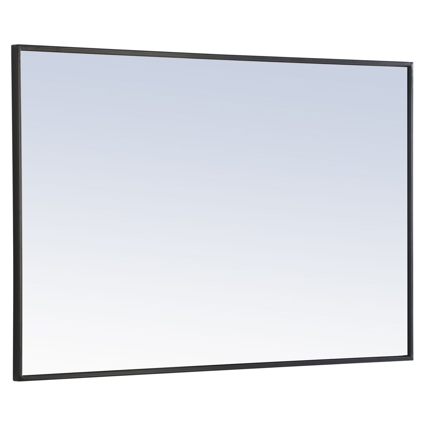 MR4077BK Monet 28" x 42" Metal Framed Rectangular Mirror in Black