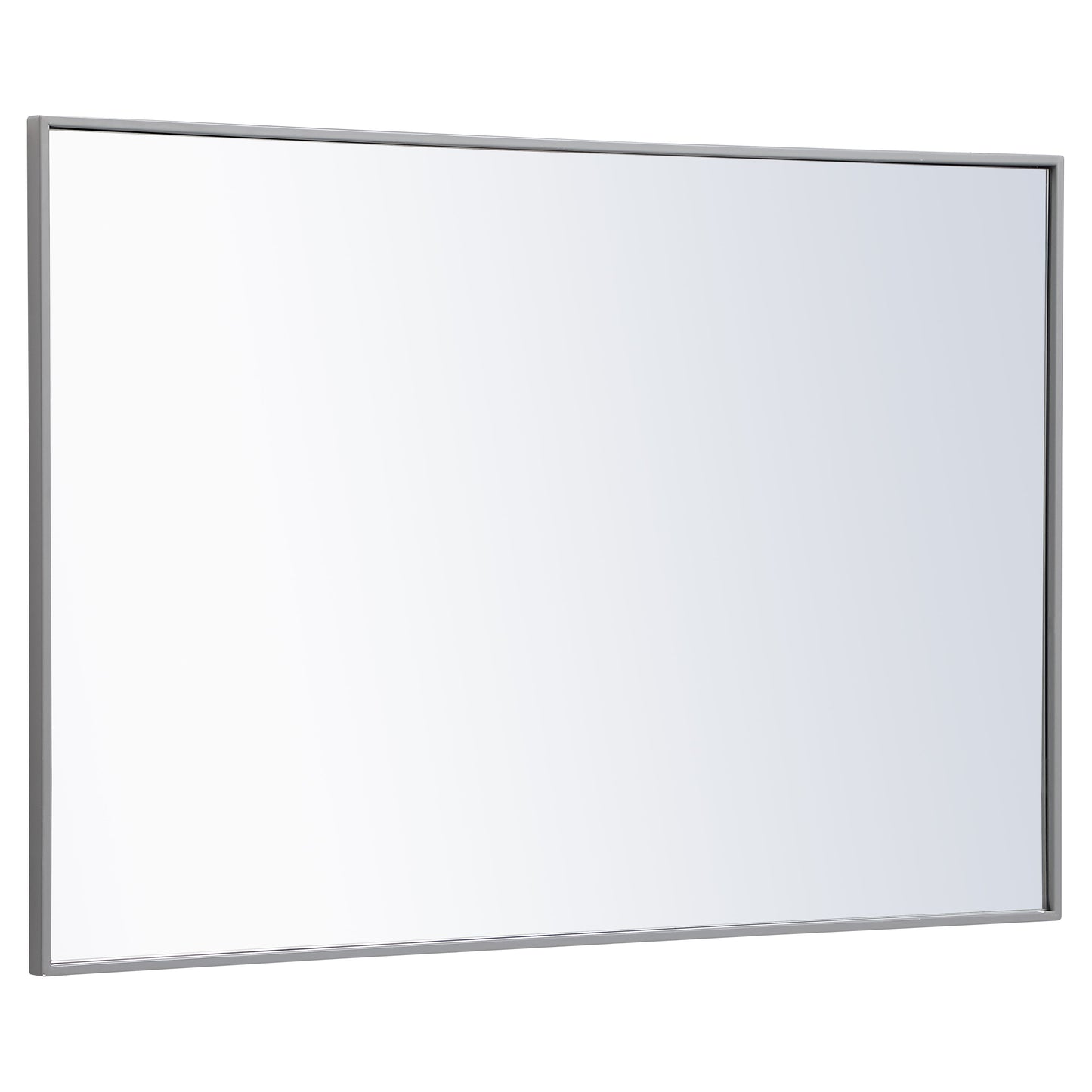 MR4077GR Monet 28" x 42" Metal Framed Rectangular Mirror in Grey