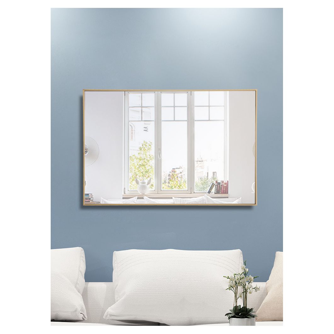 MR4078BR Monet 28" x 42" Metal Framed Rectangular Mirror in Brass