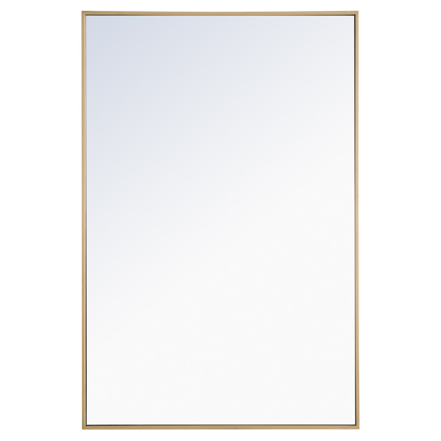 MR4078BR Monet 28" x 42" Metal Framed Rectangular Mirror in Brass
