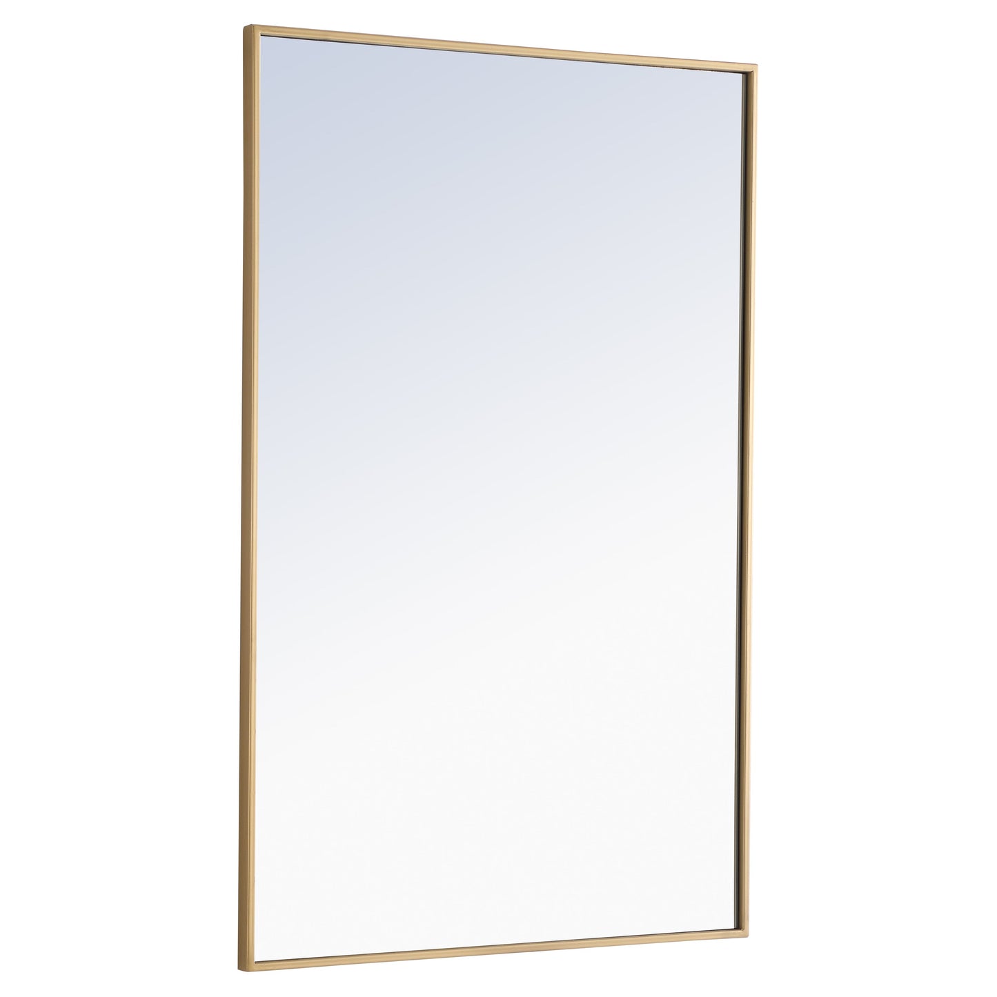 MR4078BR Monet 28" x 42" Metal Framed Rectangular Mirror in Brass