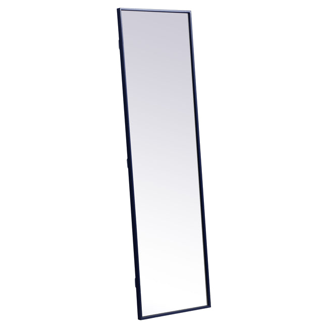 MR4081BL Monet 18" x 60" Metal Framed Rectangular Mirror in Blue
