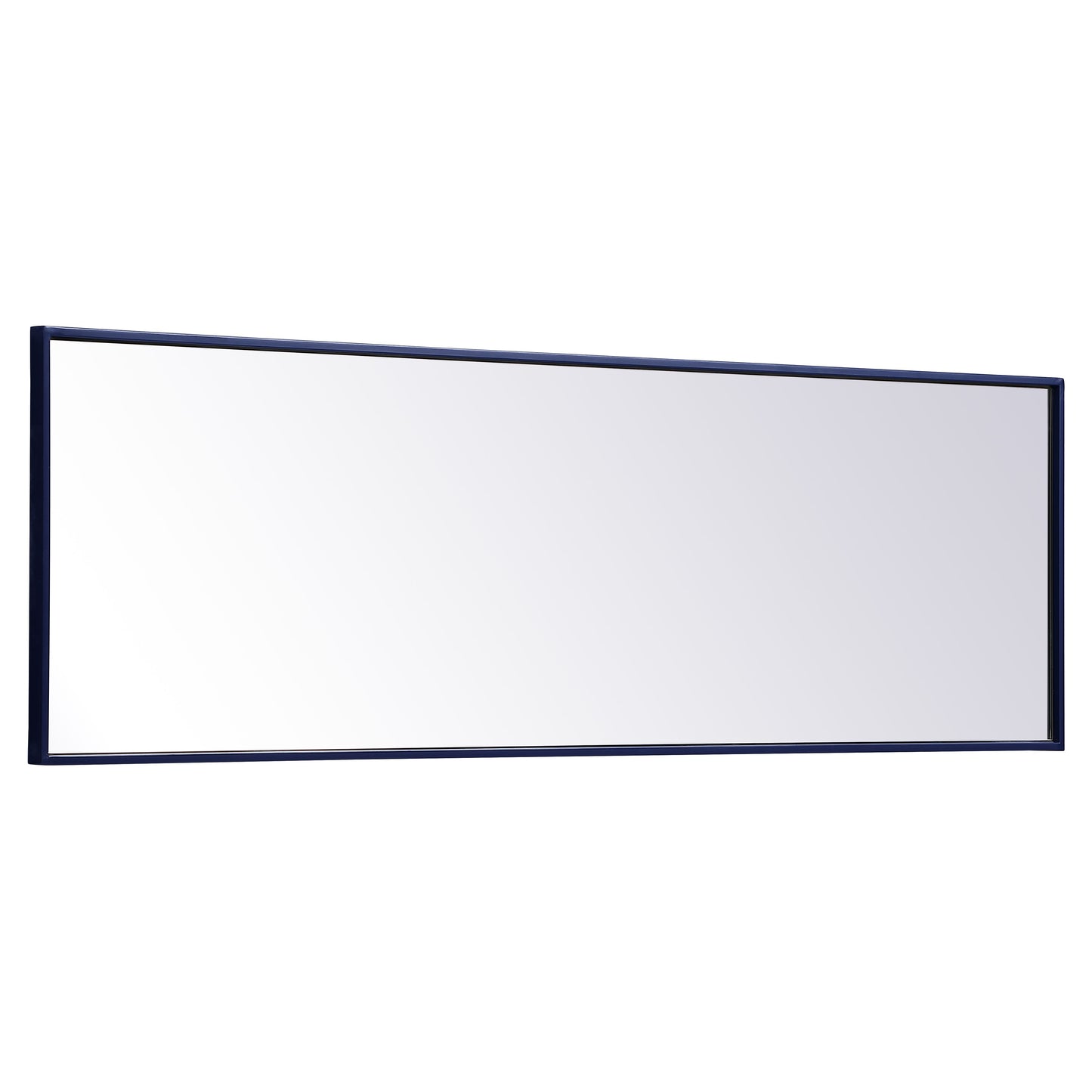 MR4081BL Monet 18" x 60" Metal Framed Rectangular Mirror in Blue