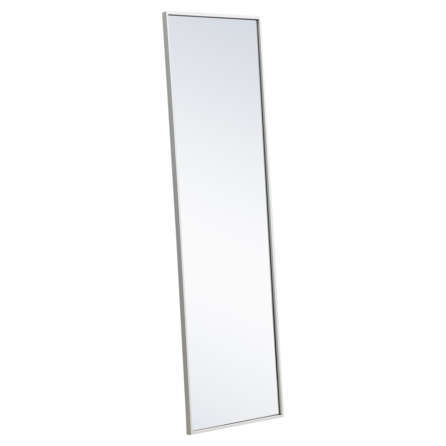 MR4081WH Monet 18" x 60" Metal Framed Rectangular Mirror in White