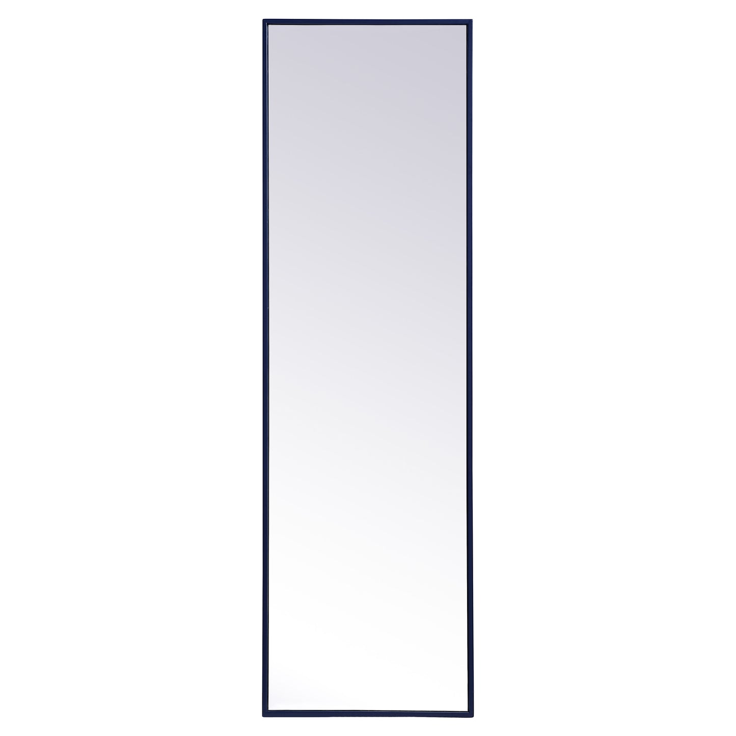 MR4081BL Monet 18" x 60" Metal Framed Rectangular Mirror in Blue