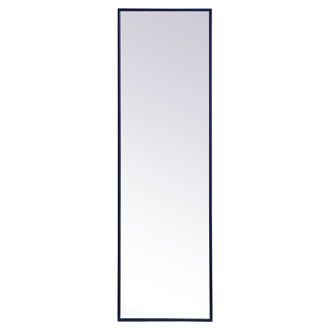 MR4081BL Monet 18" x 60" Metal Framed Rectangular Mirror in Blue