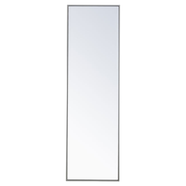 MR4081GR Monet 18" x 60" Metal Framed Rectangular Mirror in Grey