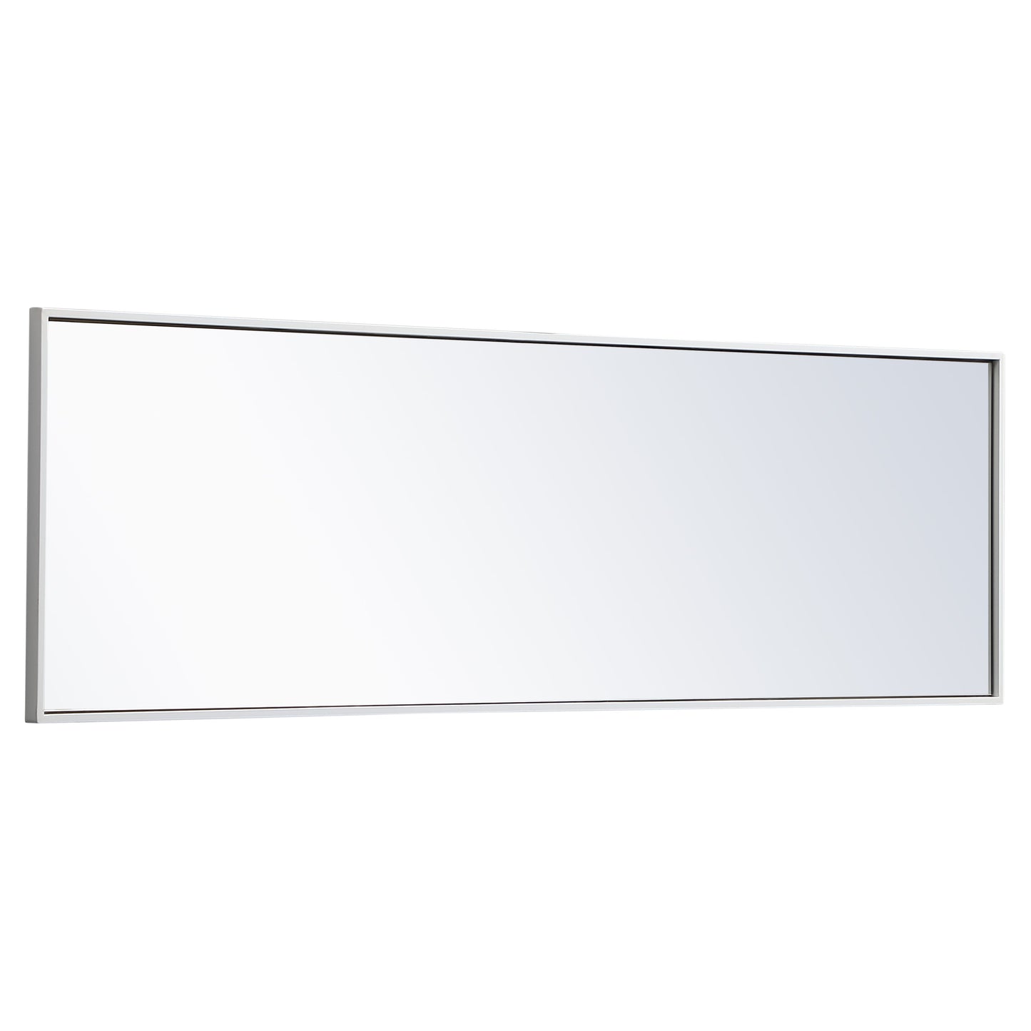 MR4081WH Monet 18" x 60" Metal Framed Rectangular Mirror in White