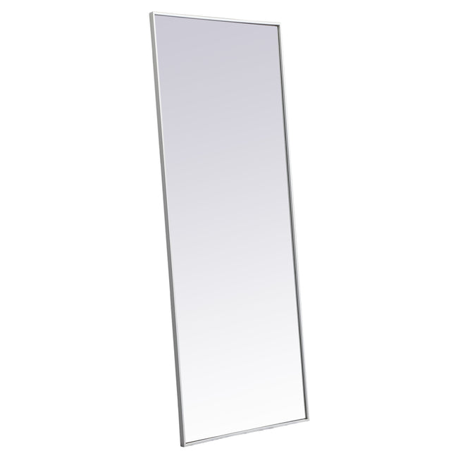 MR4084WH Monet 30" x 72" Metal Framed Rectangular Mirror in White