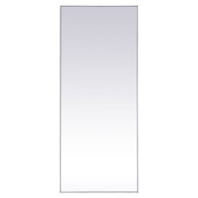 MR4084WH Monet 30" x 72" Metal Framed Rectangular Mirror in White