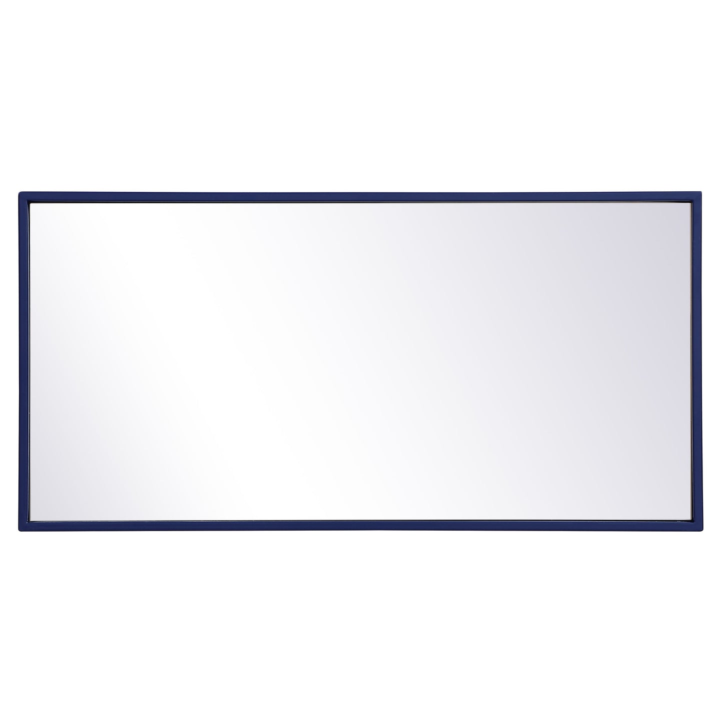 MR41428BL Monet 28" x 14" Metal Framed Rectangular Mirror in Blue