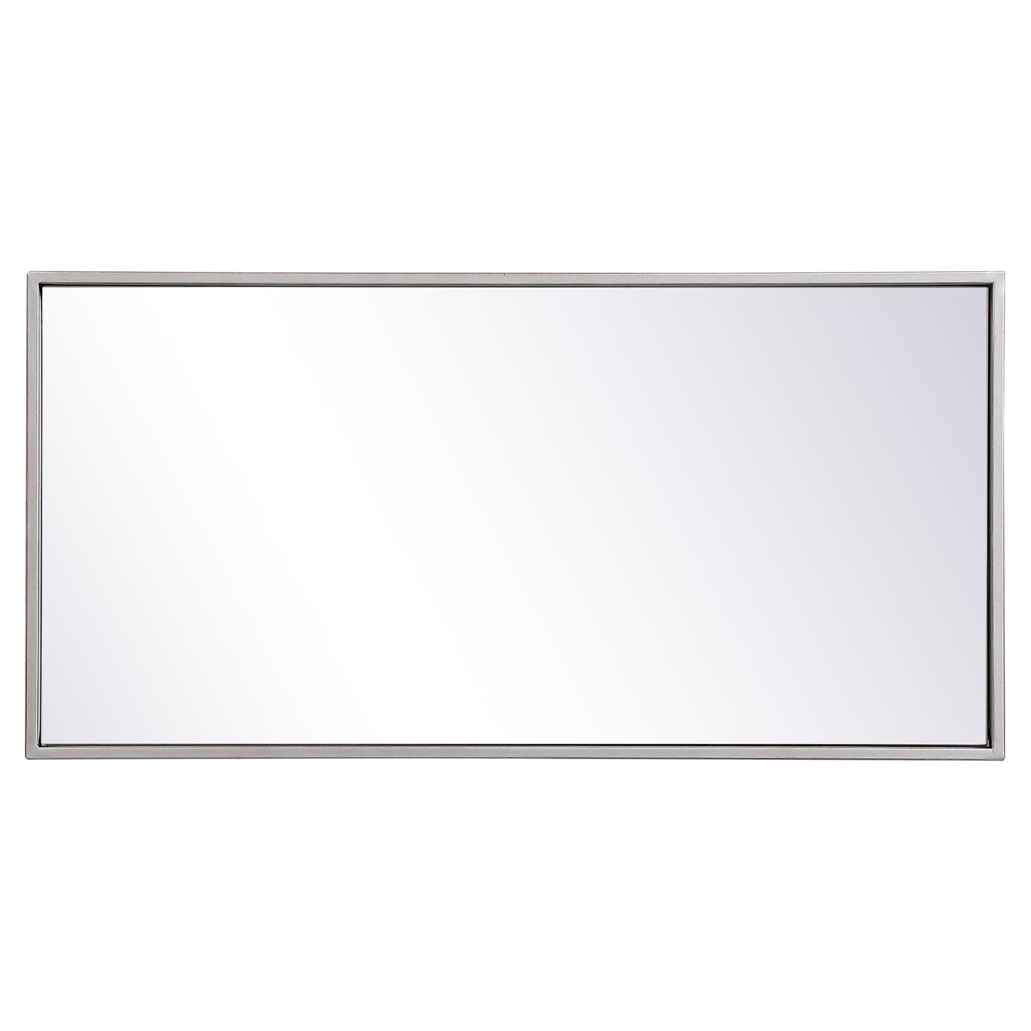 MR41428S Monet 28" x 14" Metal Framed Rectangular Mirror in Silver