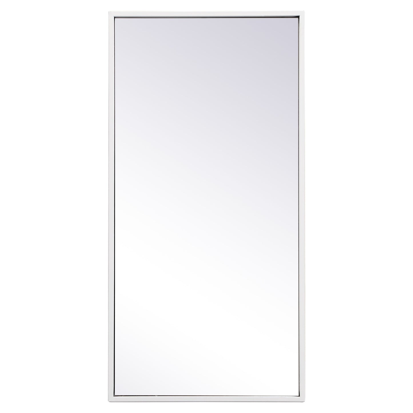 MR41428WH Monet 28" x 14" Metal Framed Rectangular Mirror in White