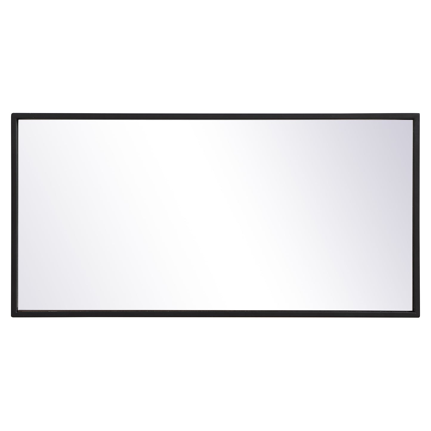MR41428BK Monet 28" x 14" Metal Framed Rectangular Mirror in Black