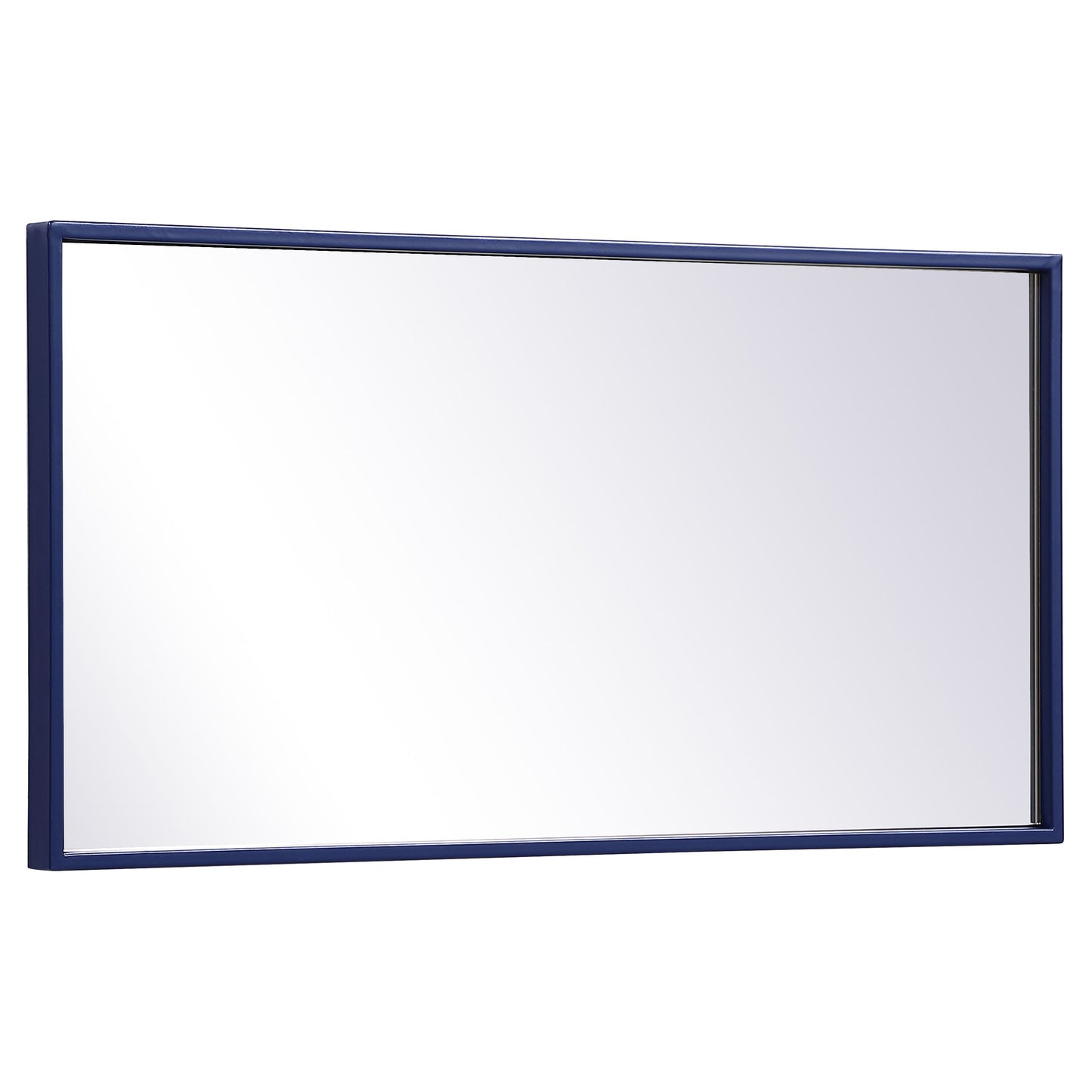 MR41428BL Monet 28" x 14" Metal Framed Rectangular Mirror in Blue
