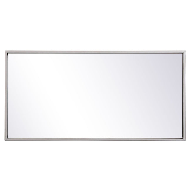 MR41428S Monet 28" x 14" Metal Framed Rectangular Mirror in Silver