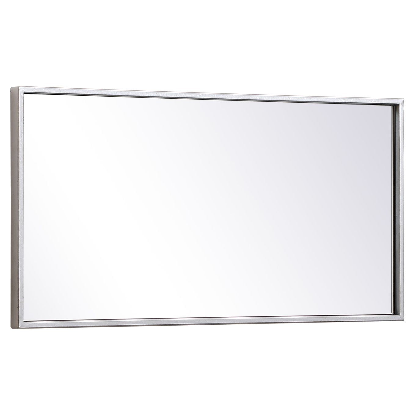 MR41428S Monet 28" x 14" Metal Framed Rectangular Mirror in Silver