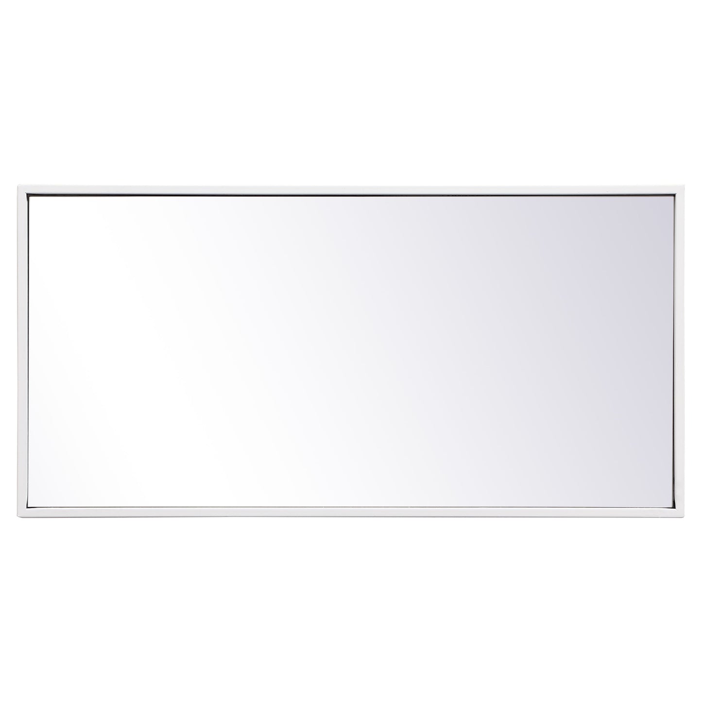 MR41428WH Monet 28" x 14" Metal Framed Rectangular Mirror in White