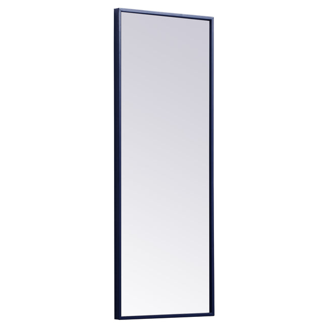 MR41436BL Monet 14" x 36" Metal Framed Rectangular Mirror in Blue