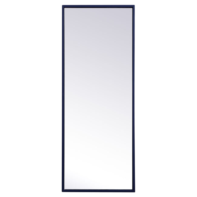 MR41436BL Monet 14" x 36" Metal Framed Rectangular Mirror in Blue